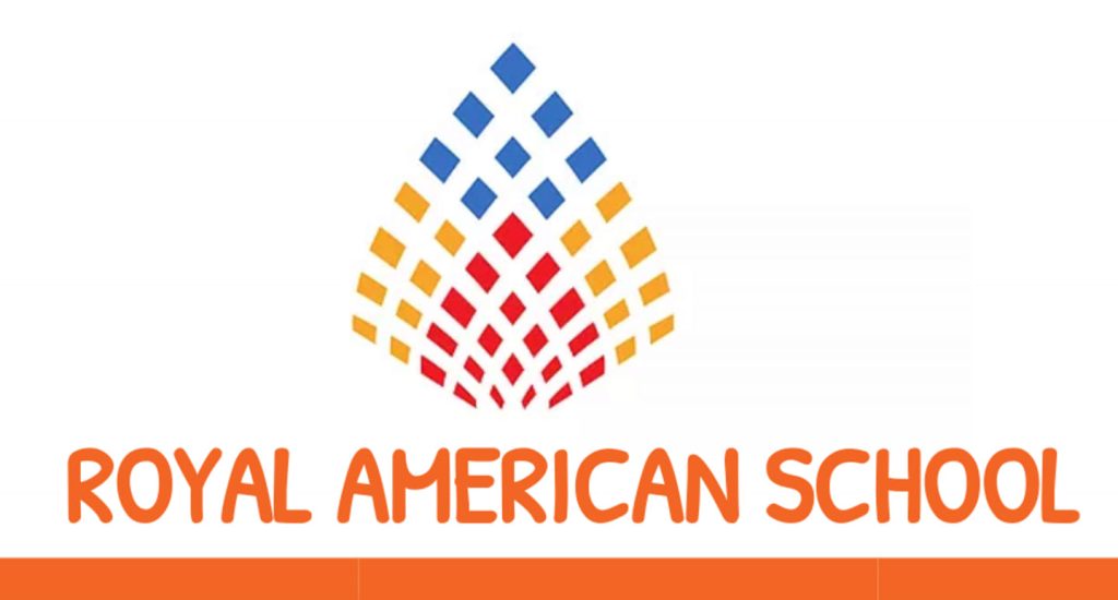 صورة شعار مدرسة رويال الأمريكية وهي مرفقة مع مقال حول فرص للمعلمين في الإمارات.